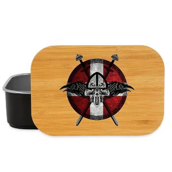 Wikinger Viking Dänemark Flagge Raben Design - Lunch Box - Schwarz - Vorne