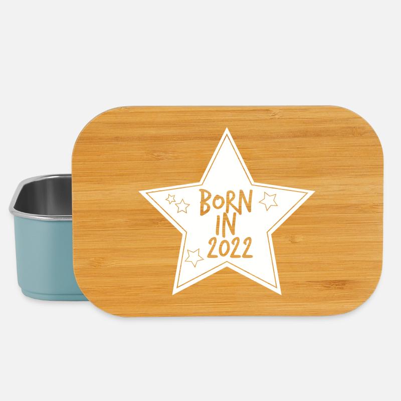 Né en 2022 étoile - Boîte à goûter - bleu pâle