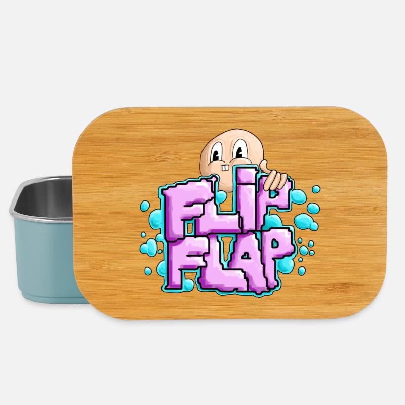 Spaßiger Graffiti-Bubble Flip - Lunch Box - Hellblau