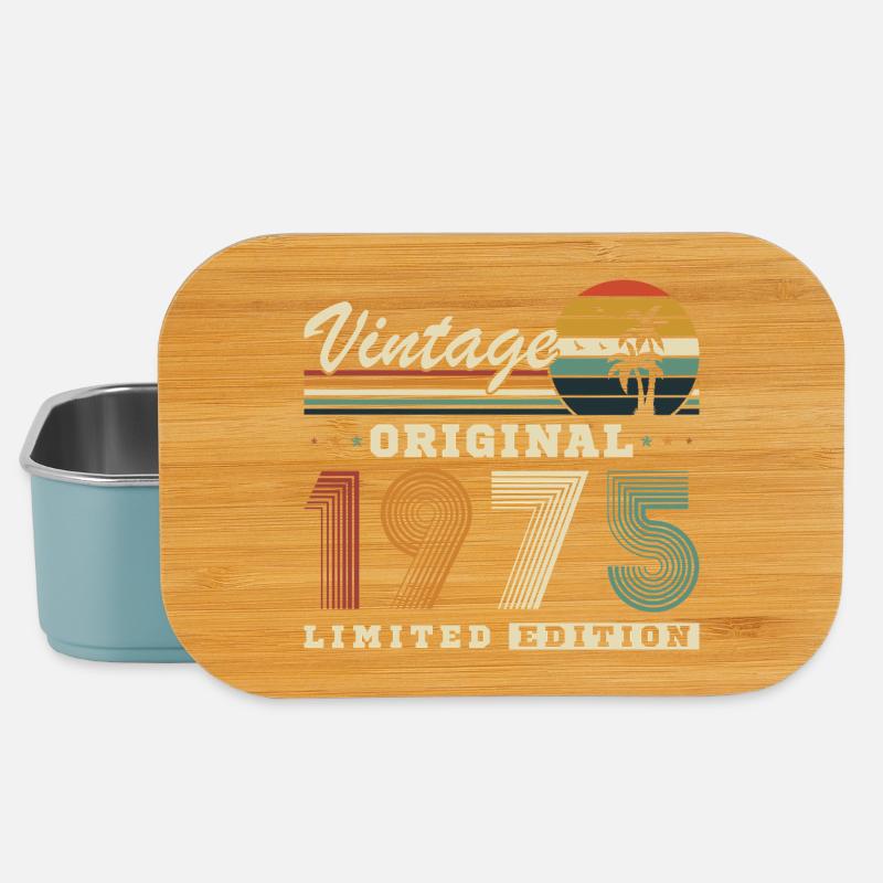 1975 Vintage Retro Geburtstagsgeschenk - Lunch Box - Hellblau