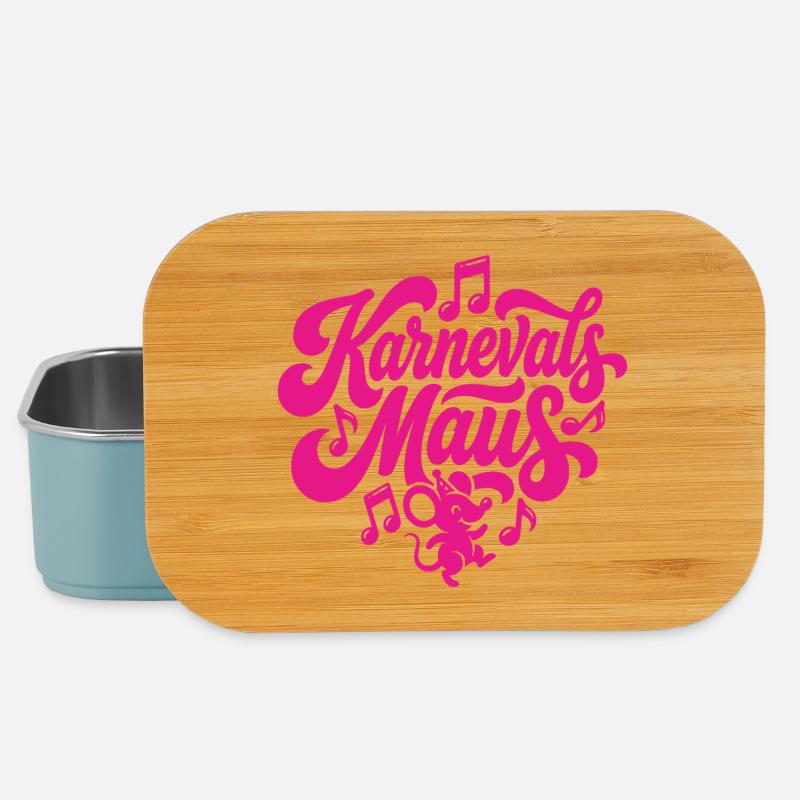 Karnevals Maus Karnevalsmaus Karneval Party Tanzen - Lunch Box - Hellblau