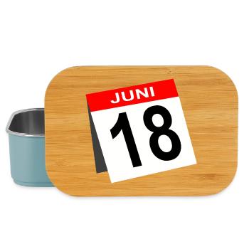 18. Geburtstag Geschenkidee Juni Kalender Achtzehn - Lunch Box - Hellblau - Vorne