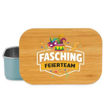 Fasching Feierteam Masken & Trommel - Lunch Box - Hellblau - Vorne