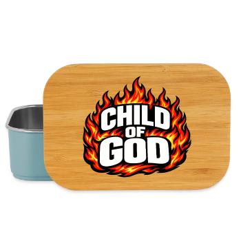 Child of God Flames Streetwear - Lunch Box - light blue - Front