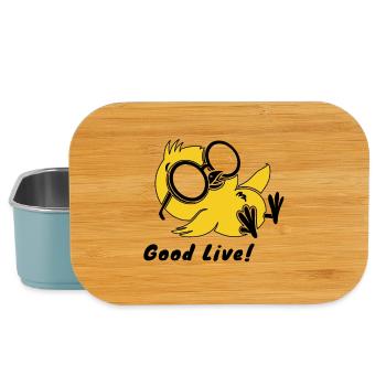 Good Life Penguin Funny Sunglasses Chill Tee - Lunch Box - Hellblau - Vorne
