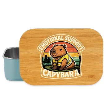 Capybara Emotional Aid Retro - Lunch Box - light blue - Front