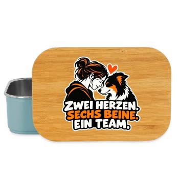 Zwei Herzen Sechs Beine Team - Lunch Box - Hellblau - Vorne