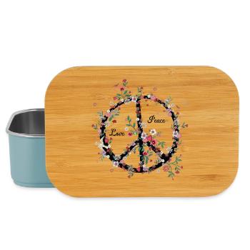 Peace and Love - Lunch Box - Hellblau - Vorne
