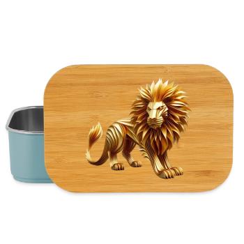 Lion d’or - Boîte à goûter - bleu pâle - Devant