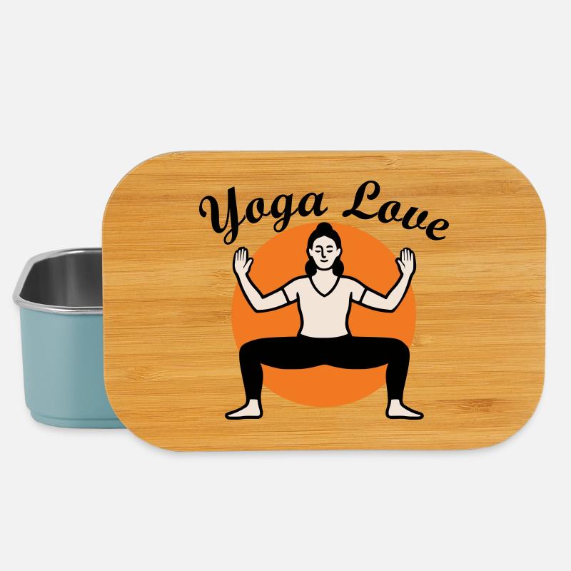 Yoga Amour - Boîte à goûter - bleu pâle