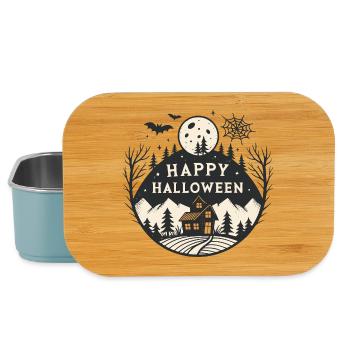 Halloween Night Mountain Cabin - Lunch Box - light blue - Front