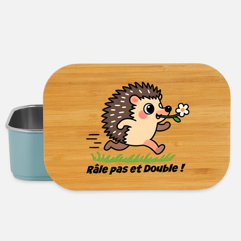 Autocollant caravane, van Râle pas et double ! - Boîte à goûter - bleu pâle