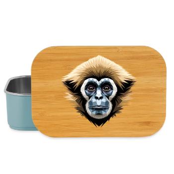 Gibbon Affe Weißhandgibbon Monkey Süße Lar Gibbons - Lunch Box - Hellblau - Vorne