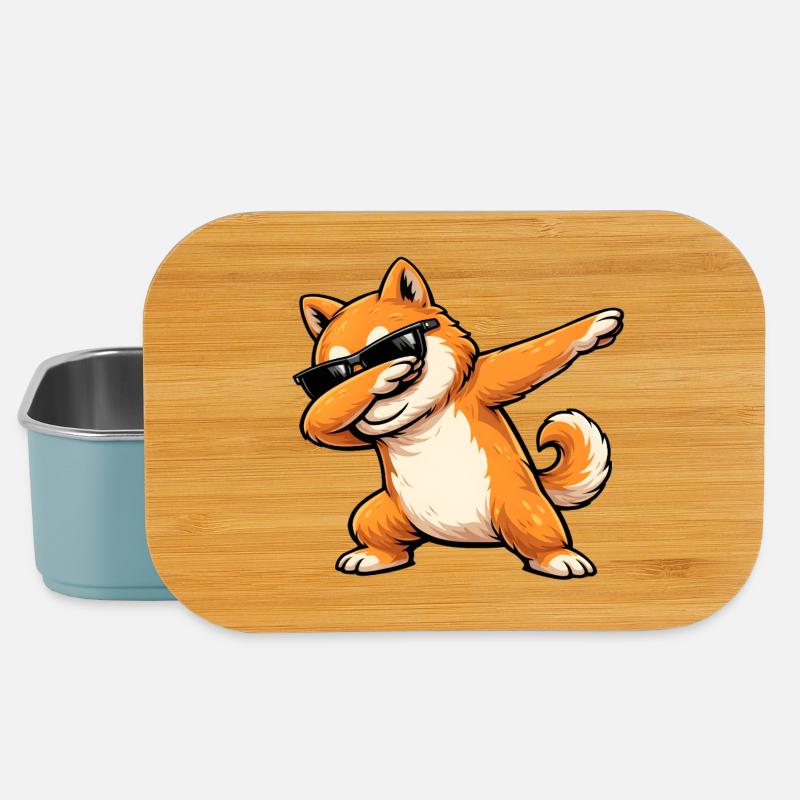 Dabbing Shiba Inu - Lunch Box - light blue