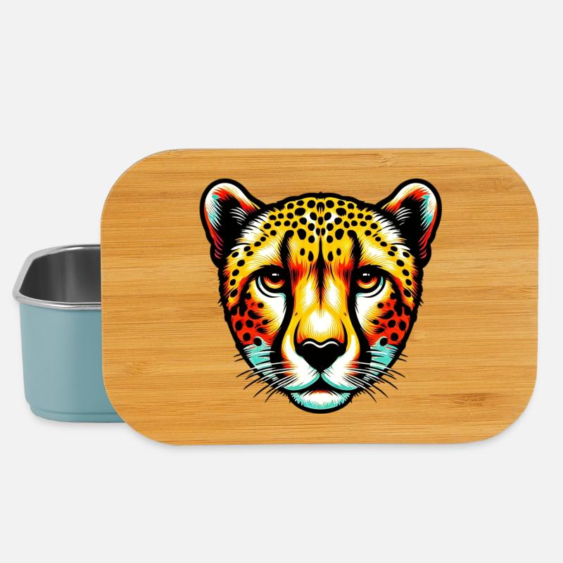 Cheetah - Lunch Box - light blue
