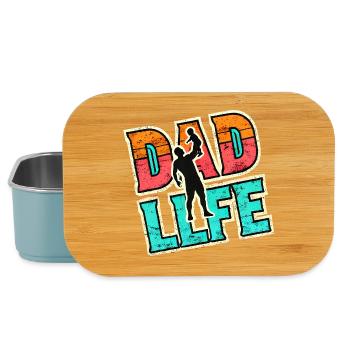 Vie de papa, cadeau des pères - Boîte à goûter - bleu pâle - Devant