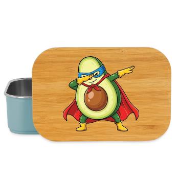Avocado Held Vegetables Strong Vegan Role Model - Lunch Box - light blue - Front