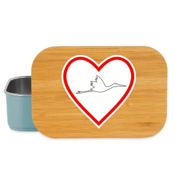 Herz Klapperstorch - Lunch Box - Hellblau - Vorne