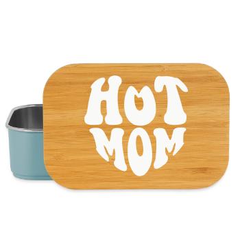 Hot Mom Heart Logo – Anpassbare Farbe - Lunch Box - Hellblau - Vorne