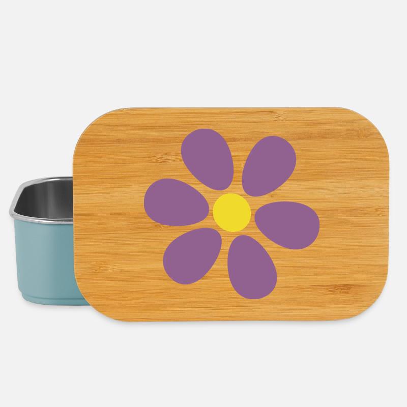 violette Blume Blume violett Blüte - Lunch Box - Hellblau