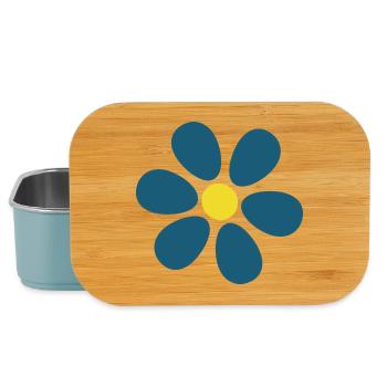 blaue Blume Blumen dunkelblau Blüte  - Lunch Box - Hellblau - Vorne