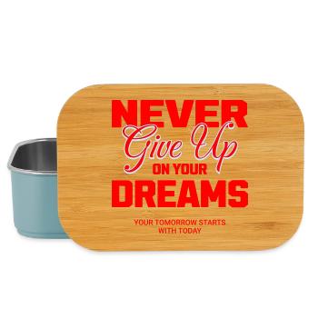 Never Give Up - Lunch Box - Hellblau - Vorne