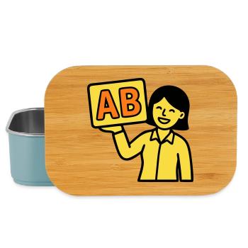 Lehrerin Grundschule ABC Vektor - Lunch Box - Hellblau - Vorne