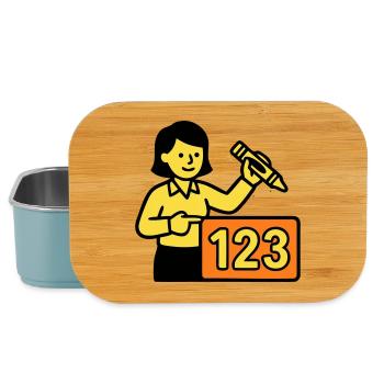 Lehrerin Mathe 123 Schule - Lunch Box - Hellblau - Vorne