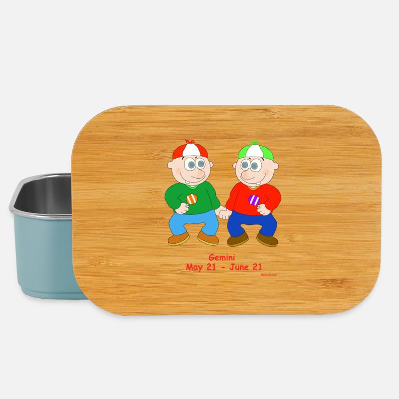 Lustige Zwillinge Sternzeichen - Lunch Box - Hellblau