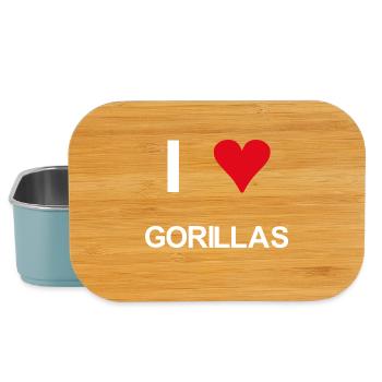 I love Gorillas - Lunch Box - Hellblau - Vorne
