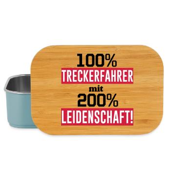 Traktor , Treckerfahrer 200% Leidenschaft ...(25) - Lunch Box - Hellblau - Vorne