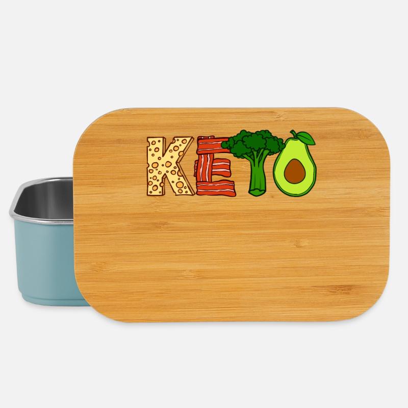 Gesund Essen Ernährung Ketogen Vegetarisch Vegan - Lunch Box - Hellblau