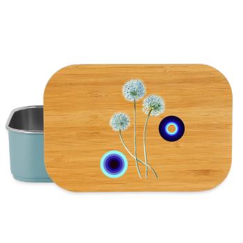 Allium Flowers in Retro Style - Lunch Box - light blue - Front