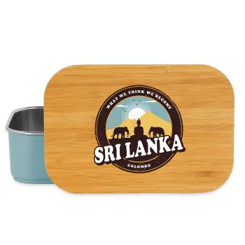 Sri Lanka Buddha Design mit Elefanten / - Lunch Box - Hellblau - Vorne