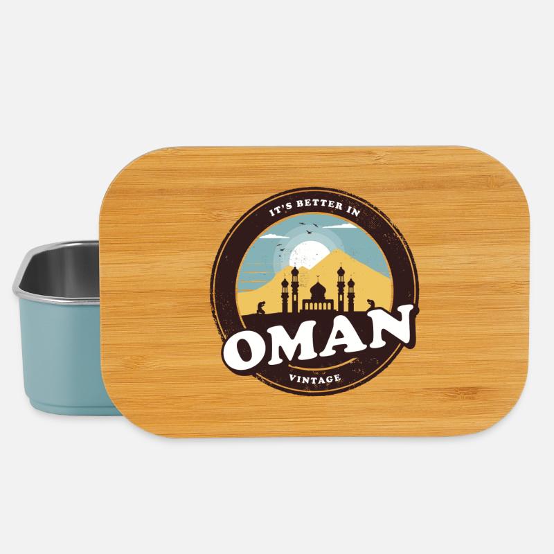 Oman Vintage Moschee Design - Lunch Box - Hellblau