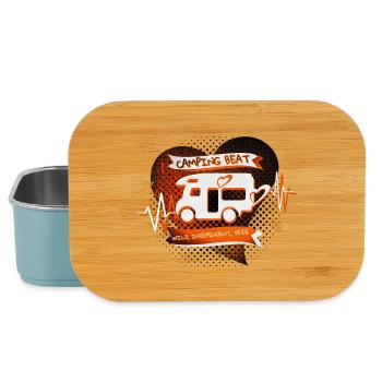 CAMPING BEAT - Herzschlag Orange Motorhome Camping - Lunch Box - light blue - Front