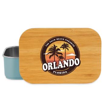 Orlando Florida Vintage Beach Design - Lunch Box - light blue - Front