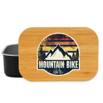 Retro Mountain Bike Patch - Lunch Box - black - Front