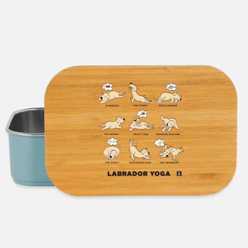 LABRADOR YOGA BEIGE - Boîte à goûter - bleu pâle