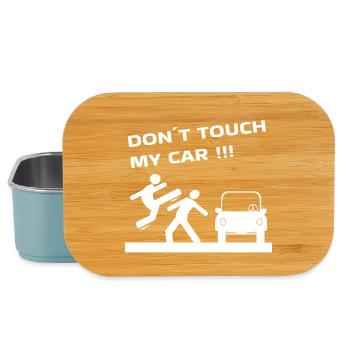 Auto CAR NE TOUCHE PAS MA VOITURE - Boîte à goûter - bleu pâle - Devant