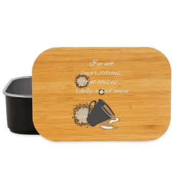 kaffee fan, really bad omen, oberteil mit kaffeesp - Lunch Box - Schwarz - Vorne