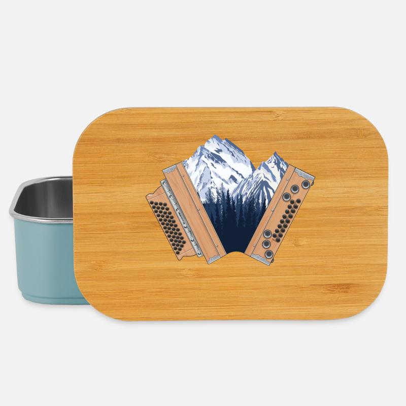 Steirische Harmonika Heimat Gebirge  | ZiachON! - Lunch Box - Hellblau