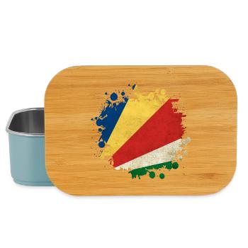 Seychelles blob flag design - Lunch Box - light blue - Front