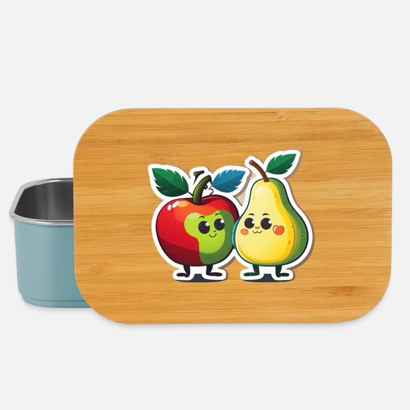 Apple and pear - Lunch Box - light blue