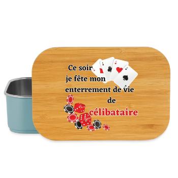 Futur Marié Poker. Enterrement vie célibataire EVG - Boîte à goûter - bleu pâle - Devant