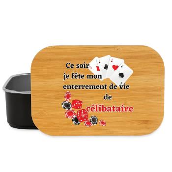 Futur Marié Poker. Enterrement vie célibataire EVG - Boîte à goûter - noir - Devant