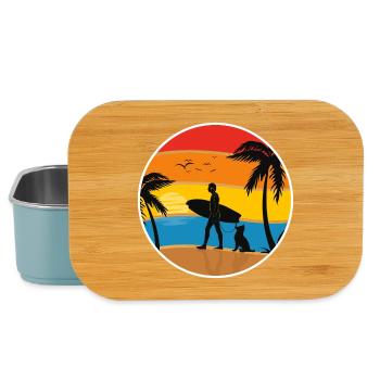 Surfen, Surfen, Surffan, Wellenreiten - Lunch Box - Hellblau - Vorne