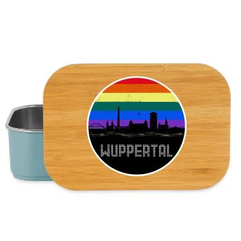 Wuppertal Skyline Regenbogen - Lunch Box - Hellblau - Vorne