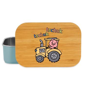 Traktor Ackerbau Spruch Landmaschinen Landwirt - Lunch Box - Hellblau - Vorne