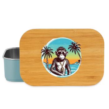 Cool Monkey*Summer Beach Design - Lunch Box - light blue - Front